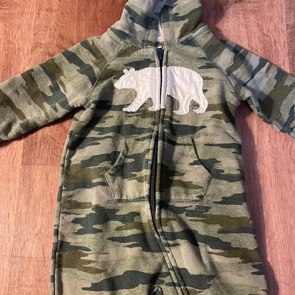 Hatley Heritage Camo fleece Bodysuit